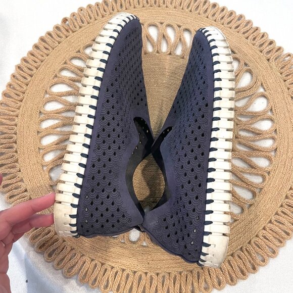 Ilse Jacobsen Tulip 139 Navy Blue Perforated Slip On Shoes Size EU 40 - Picture 10 of 11